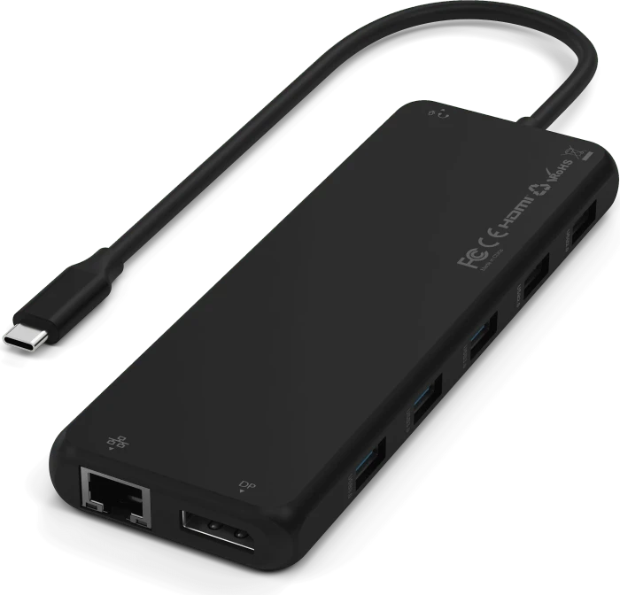 Satechi 13-in-1 USB-C Triple Display Multiport Adapter, schwarz, USB-C 3.1 [Buchse]