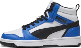 Puma Rebound V6 Mid puma white/puma black/racing blue (Junior)