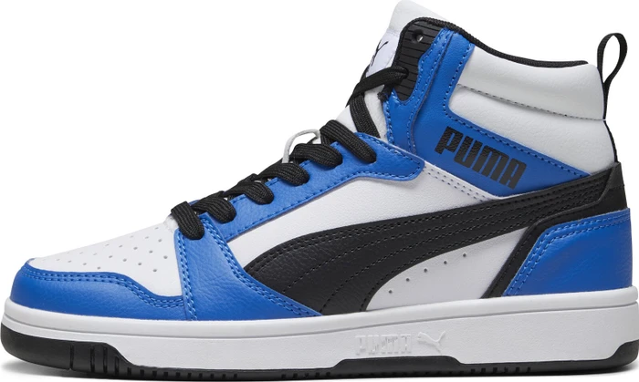 Puma Rebound V6 Mid puma white/puma black/racing blue (Junior)
