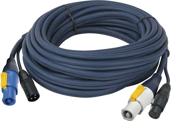 DAP Audio FP17 Hybrid Cable powerCON & 3-pin XLR, blau