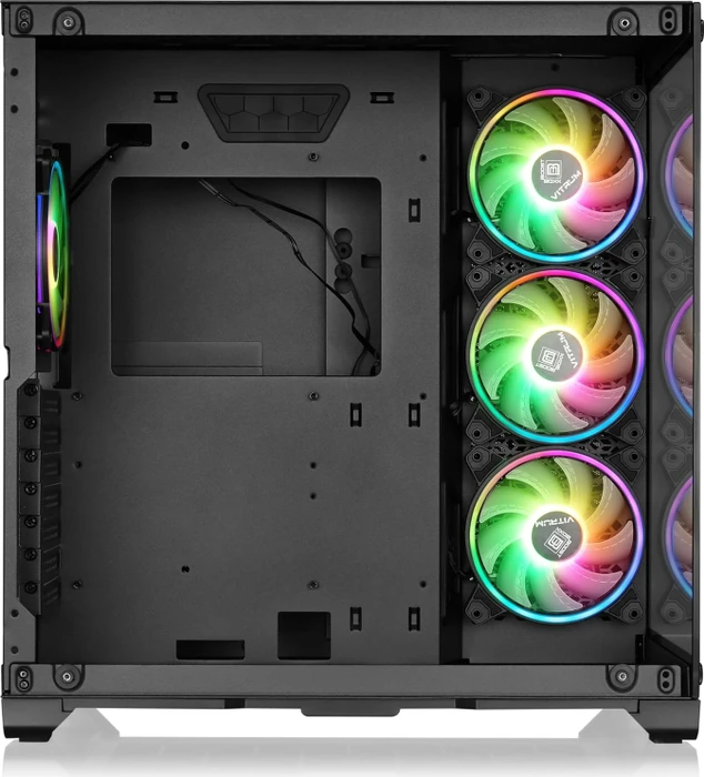 CSL-Computer Vitrum, schwarz, Glasfenster