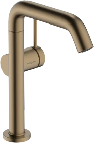 Hansgrohe Tecturis S Einhebel-Waschtischmischer 210 Fine CoolStart EcoSmart+ mit Schwenkauslauf und Push-Open Ablaufgarnitur brushed bronze