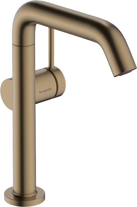 Hansgrohe Tecturis S Einhebel-Waschtischmischer 210 Fine CoolStart EcoSmart+ mit Schwenkauslauf und Push-Open Ablaufgarnitur brushed bronze