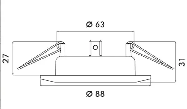 nobilé D3830 Einbauleuchte chrom