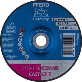 Pferd E 180-7 SG CAST+ALU Schleifscheibe, 180x7.2x22.23mm, 10 Stück