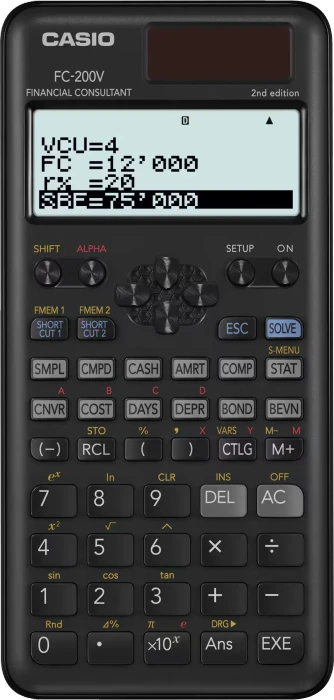 Casio FC-200V-2, schwarz
