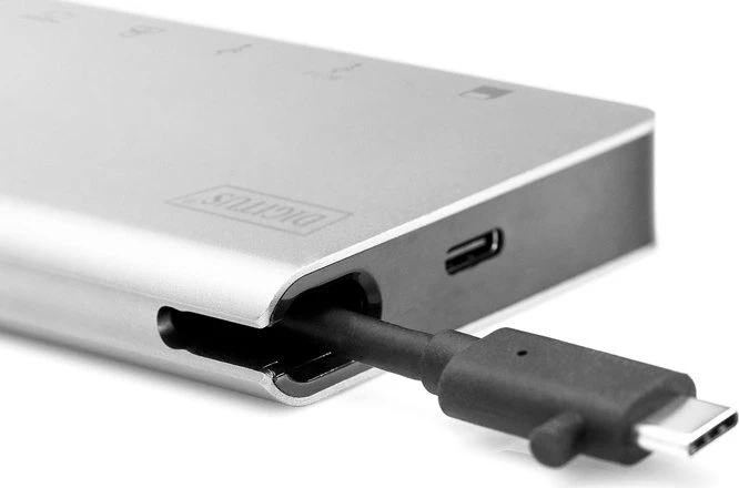 Digitus Multiport Travel Dock silber, USB-C 3.0 [Buchse]