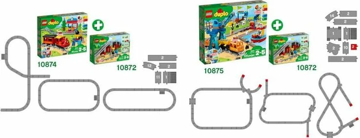 LEGO DUPLO - Eisenbahnbrücke und Schienen