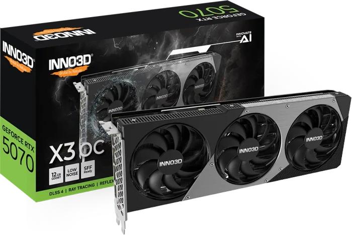 INNO3D GeForce RTX 5070 X3 OC, 12GB GDDR7, HDMI, 3x DP