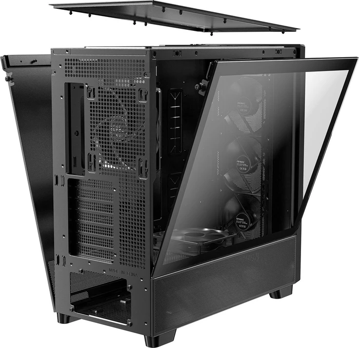 Antec Flux, schwarz/braun, Glasfenster