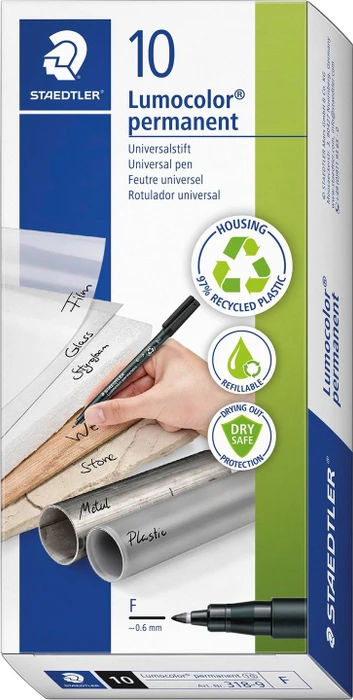 Staedtler Lumocolor 318 permanent braun, 10er-Pack