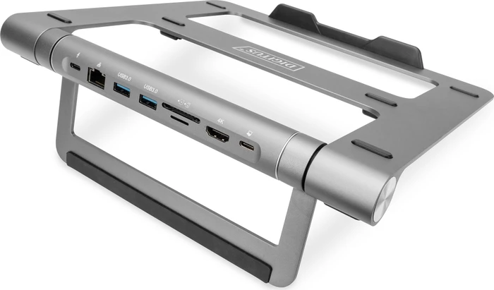 Digitus Variabler Notebookständer mit 7-Port Pop-Out USB-C Docking Station, USB-C 3.0 [Buchse]