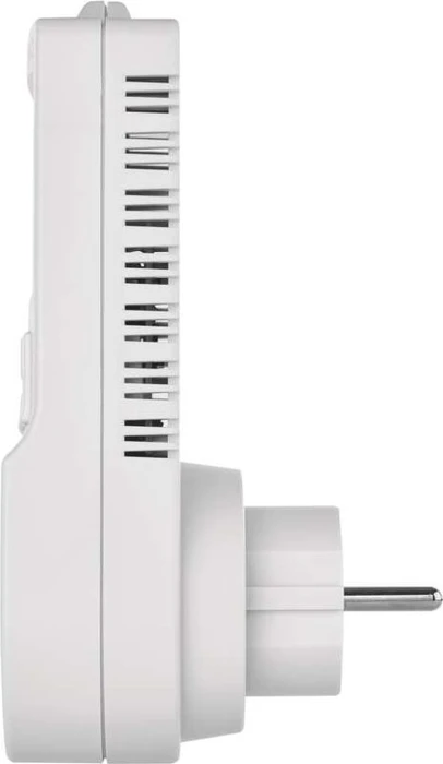 Emos P5660SH Steckdosenthermostat/Digitale Zeitschaltuhr, Typ F, IP30, weiß
