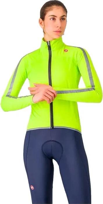 Castelli Ultra Rain Fahrradjacke electric lime/silver reflex (Damen)