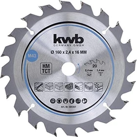 kwb M43 HM Kreissägeblatt 20Z, 160x1.4x16mm, 1 Stück