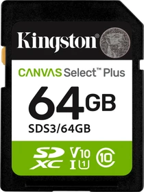 Kingston Canvas Select Plus Gen3 R100 64GB, UHS-I U1, Class 10