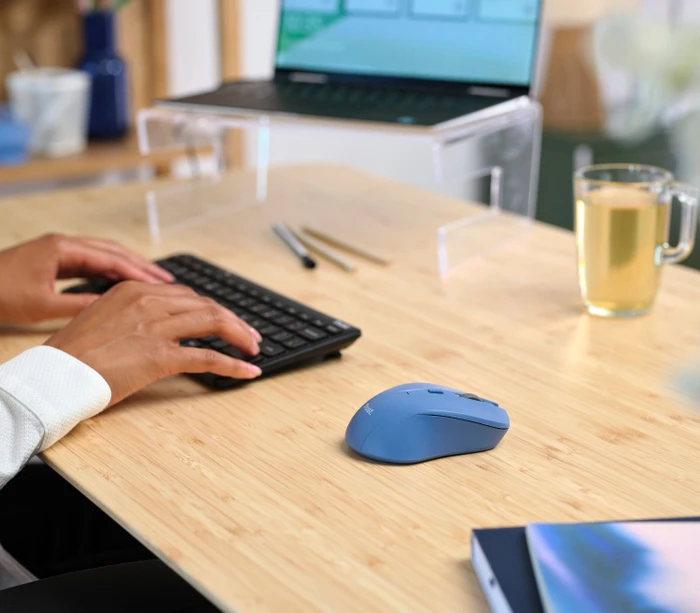 Trust Mydo Silent Wireless Mouse blau, ECO zertifiziert, USB