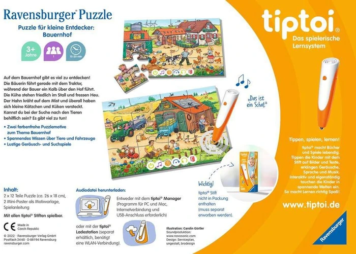 Ravensburger tiptoi Puzzle: Puzzle für kleine Entdecker: Bauernhof