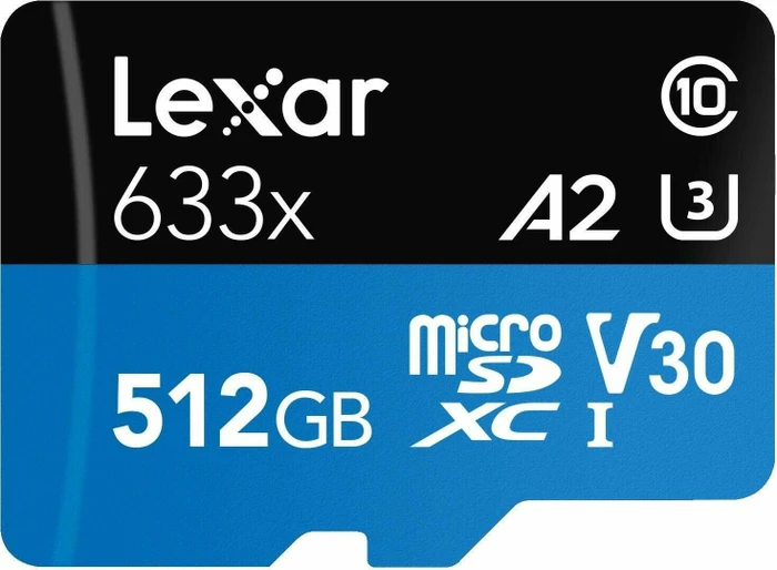 Lexar High-Performance 633x R100/W70 512GB Kit, UHS-I U3, A2, Class 10