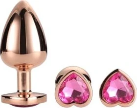 Dream Toys Gleaming Love Anal Plug-Set 9.5cm silber, 3-tlg.