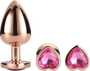Dream Toys Gleaming Love Anal Plug-Set 9.5cm silber, 3-tlg.