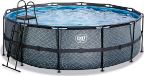 Exit Toys Stone Frame Pool mit Sandfilterpumpe rund 450x122cm