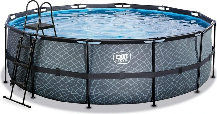 Exit Toys Stone Frame Pool mit Sandfilterpumpe rund 450x122cm
