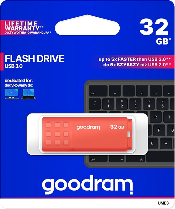 goodram UME3 32GB orange, USB-A, USB 3.2 Gen 1×1