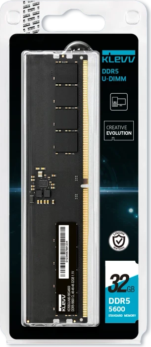 Klevv UDIMM 32GB, DDR5-5600, CL46-46-46-90, retail