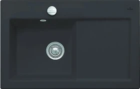 Villeroy & Boch Subway 45 Einbau Becken links mit Ablauffernbedienung graphite