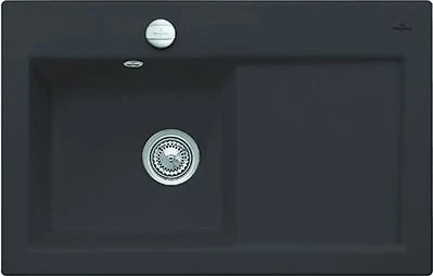 Villeroy & Boch Subway 45 Einbau Becken links mit Ablauffernbedienung graphite