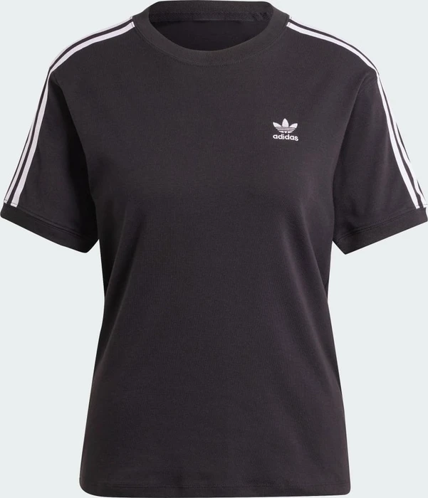 adidas 3-Streifen T-Shirt kurzarm schwarz (Damen)