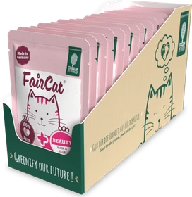 Green Petfood FairCat Beautyc, Huhn und Lachs, 680g (8x 85g)