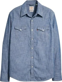 Levi's Barstow Standard Fit Western Hemd langarm grant mid blue/chambray (Herren)