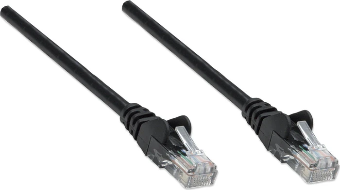 Intellinet Patchkabel, Cat5e, U/UTP, RJ-45/RJ-45, 0.5m, schwarz