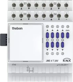 Theben JME 4 T 24V KNX Erweiterungsmodul MIX2 4-fach, 6A, 4TE REG, Jalousieaktor