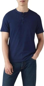 Levi's Housemark Henley T-Shirt kurzarm true indigo/dark indigo (Herren)