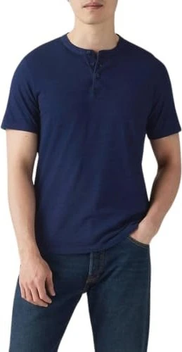 Levi's Housemark Henley T-Shirt kurzarm true indigo/dark indigo (Herren)