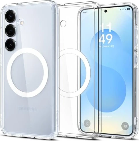 Spigen Ultra Hybrid (MagFit) für Samsung Galaxy S25 Clear White