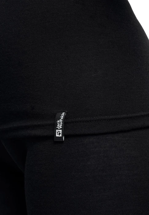 Jack Wolfskin Merino Funktionsshirt langarm schwarz (Damen)