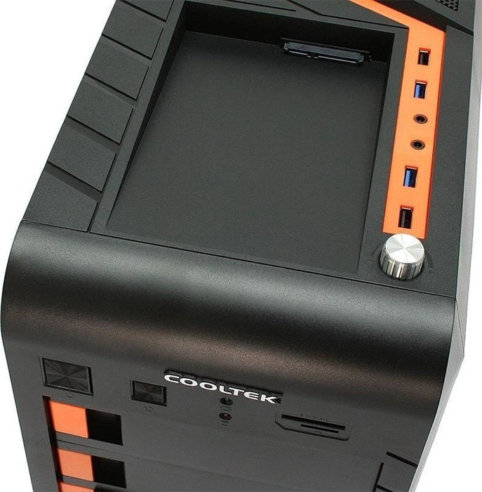 Cooltek GT-04 orange, Acrylfenster