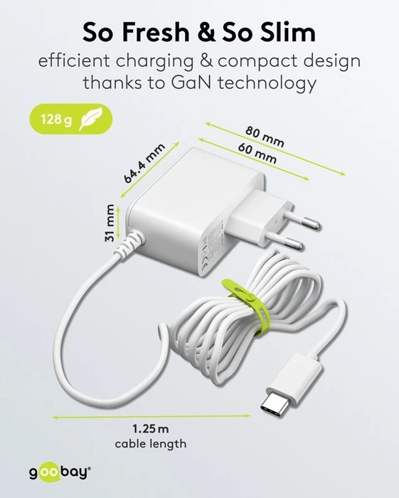 goobay Netzteil für Raspberry Pi 5, 27W, weiß