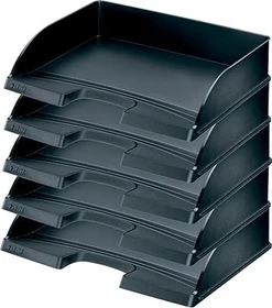 Leitz Plus Briefablage, A4, schwarz, 5er-Pack