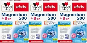 Doppelherz aktiv Magnesium 500 + B12 Tabletten, 30 Stück