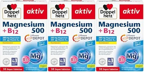 Doppelherz aktiv Magnesium 500 + B12 Tabletten, 30 Stück