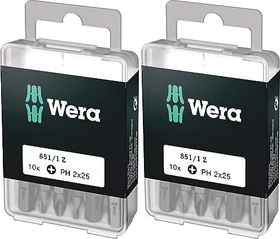 Wera DIY 851/1 Z Kreuzschlitz Bit 1/4", PH2x25mm, 10 Stück