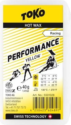 Toko Performance Hot Gleitwax 40g Wachs gelb