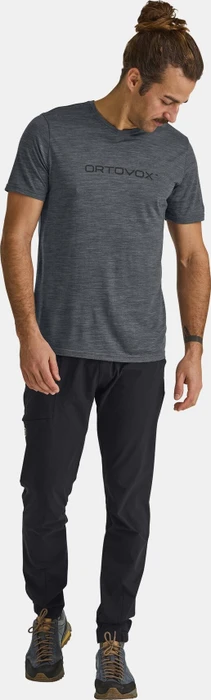 Ortovox 150 Cool Brand Funktionsshirt kurzarm black steel blend (Herren)
