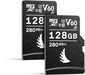 Angelbird AV PRO microSD V60 R280/W160 128GB Kit, UHS-II U3, A1, Class 10, 2er-Pack