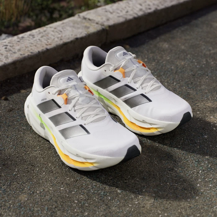 adidas Adistar 5 cloud white/iron metallic/lucid tangerine (Herren)